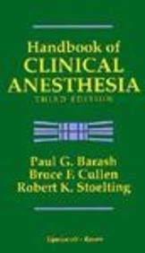 Beispielbild fr Handbook of Clinical Anesthesia. zum Verkauf von FIRENZELIBRI SRL