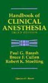 Stock image for Handbook of Clinical Anesthesia for sale by BooksRun