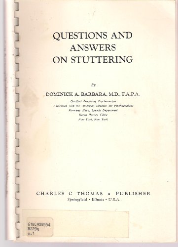 Stock image for Questions and Answers on Stuttering for sale by Better World Books Ltd