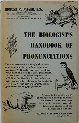 Beispielbild fr Biologist's Handbook of Pronunciations zum Verkauf von -OnTimeBooks-