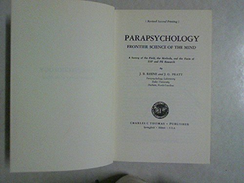 Stock image for Parapsychology : Frontier Science of the Mind for sale by Better World Books: West