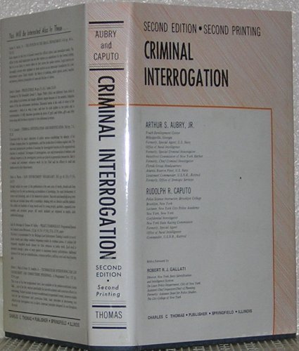 Imagen de archivo de Criminal interrogation, a la venta por BooksRun