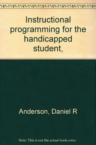 9780398033392: Instructional programming for the handicapped student,