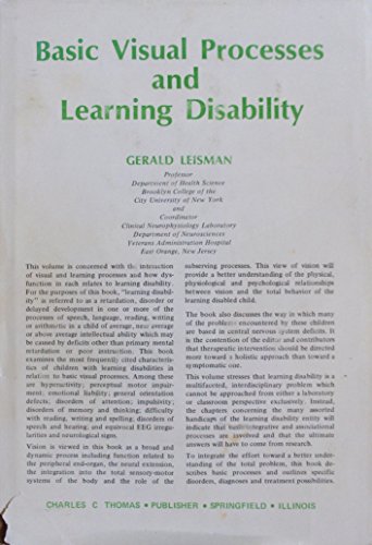 Beispielbild fr Basic Visual Processes and Learning Disability zum Verkauf von Better World Books