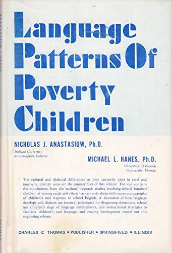 Beispielbild fr Language Patterns of Poverty Children zum Verkauf von Better World Books