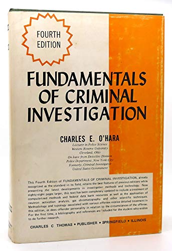 9780398035532: Title: Fundamentals of criminal investigation
