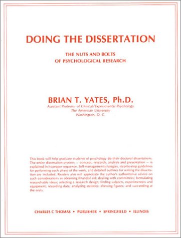 Beispielbild fr Doing the Dissertation: The Nuts and Bolts of Psychological Research zum Verkauf von Irish Booksellers