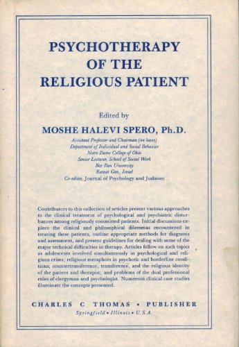 Beispielbild fr Psychotherapy of the Religious Patient zum Verkauf von 4 THE WORLD RESOURCE DISTRIBUTORS