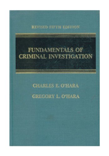 9780398054601: Fundamentals of criminal investigation
