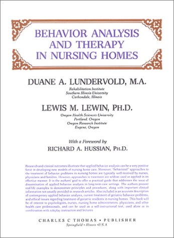 Imagen de archivo de Behavior Analysis and Therapy in Nursing Homes a la venta por Salish Sea Books