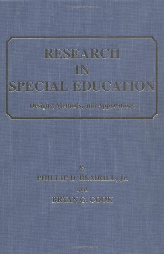 Stock image for Research in Special Education : Designs, Methods and Applications for sale by Better World Books