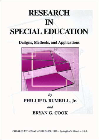 Beispielbild fr Research in Special Education : Designs, Methods and Applications zum Verkauf von Better World Books