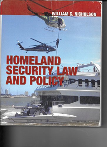 Stock image for Homeland Security Law And Policy for sale by BookHolders