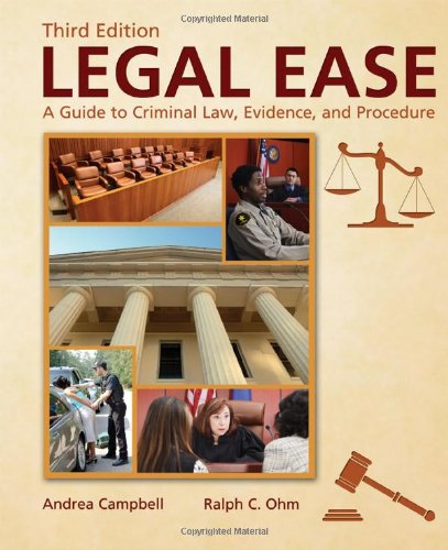 Beispielbild fr Legal Ease: A Guide to Criminal Law, Evidence, and Procedure zum Verkauf von A Team Books