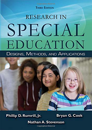 Beispielbild fr Research in Special Education: Designs, Methods, and Applications zum Verkauf von BooksRun