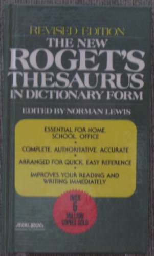 Stock image for The New Roget's Thesaurus of the English Language in Dictionary Form for sale by SecondSale
