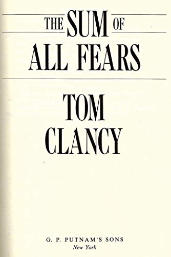 Imagen de archivo de The Sum of All Fears a la venta por Better World Books