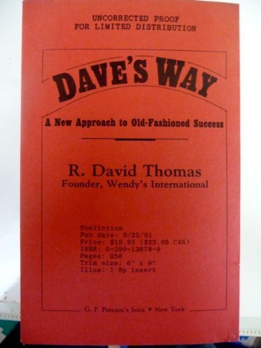 Stock image for Dave's Way for sale by Jenson Books Inc