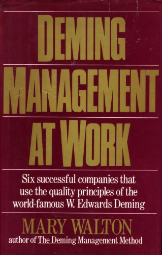 Imagen de archivo de Deming Management at Work a la venta por Wonder Book