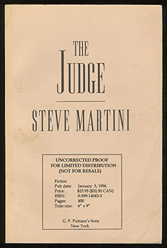 The Judge - 1st Edition/1st Printing - Martini, Steve