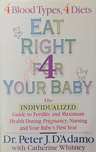 Beispielbild fr Eat Right for Your Baby : The Individualized Guide to Fertility and Maximum Health During Pregnancy, Nursing, and Your Baby's First Year zum Verkauf von Better World Books