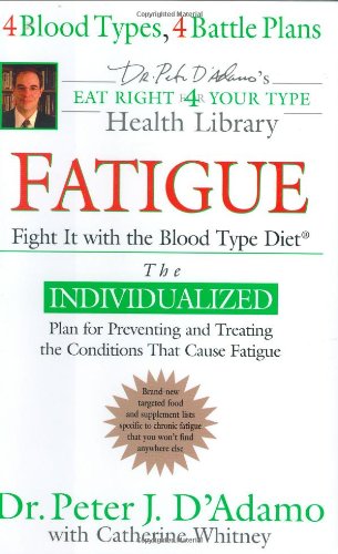 Beispielbild fr Fatigue : Fight It with the Blood Type Diet zum Verkauf von Better World Books