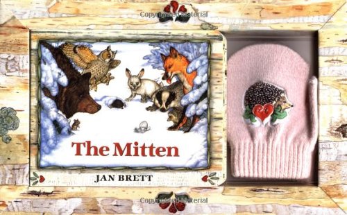 Jan Brett toddler mittens Hedgehog The Mitten gray 1 pair 