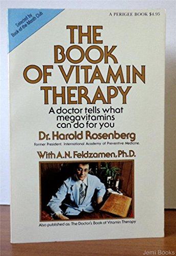 Imagen de archivo de The book of vitamin therapy: Megavitamins for health (A Perigee b a la venta por Hawking Books