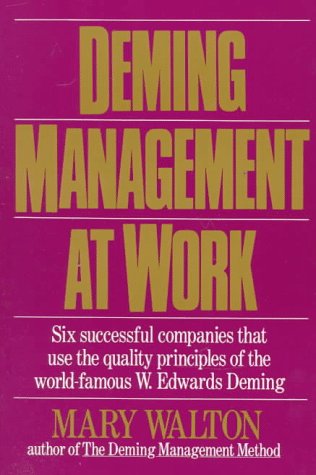 Imagen de archivo de Deming Management at Work a la venta por 2Vbooks