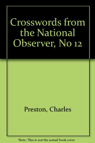 Crossword Nat Obs 12 (9780399520952) by Preston, Charles