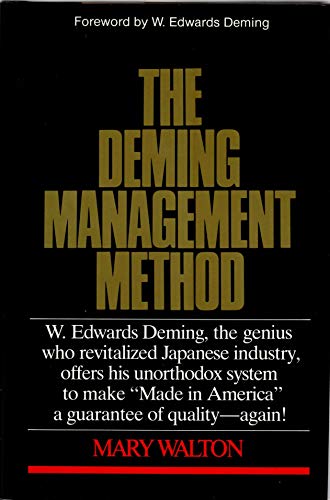 Imagen de archivo de Deming management method a la venta por SecondSale