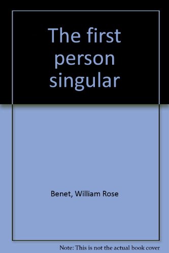 The first person singular (9780403008605) by BeneÌt, William Rose