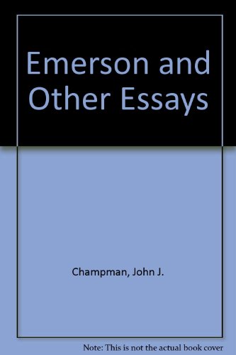 Beispielbild fr Emerson and Other Essays zum Verkauf von RWL GROUP  (Booksellers)