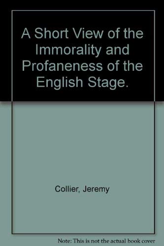 9780404016197: A Short View of the Immorality and Profaneness of the English Stage.