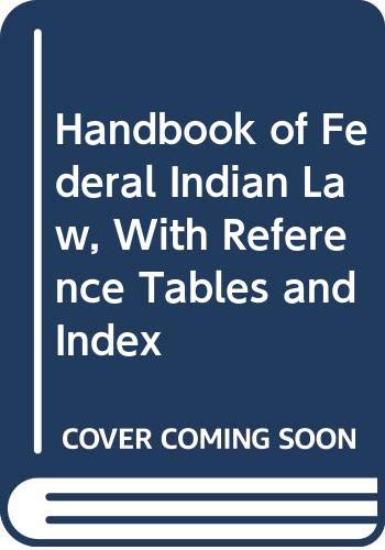 Image d?archive pour Handbook of Federal Indian Law, With Reference Tables and Index