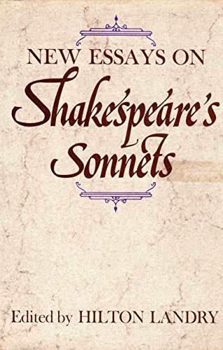 Beispielbild fr New Essays on Shakespeare's Sonnets zum Verkauf von Better World Books