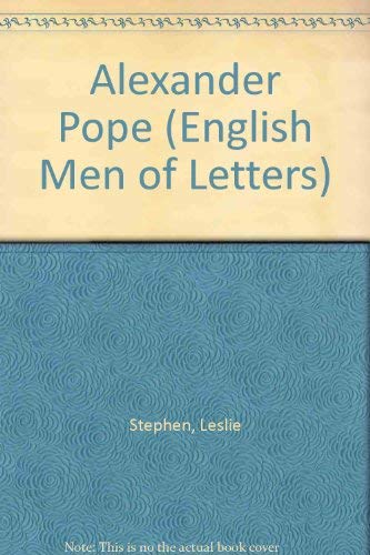 9780404517304: Alexander Pope (English Men of Letters)
