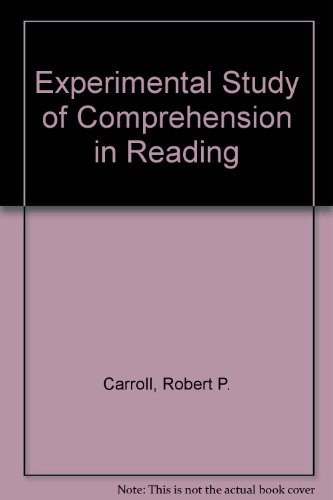 Imagen de archivo de An Experimental Study of Comprehension in Reading with Special Reference to the Reading of Directions a la venta por Better World Books