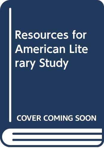9780404646332: Resources for American Literary Study: 33