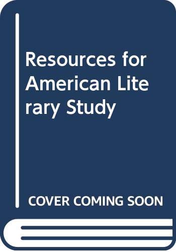 Imagen de archivo de Resources for American Literary Study: Volume 35 a la venta por Daedalus Books