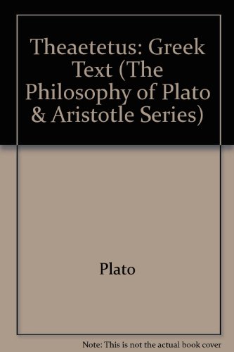 9780405048371: The Theaetetus of Plato (The Philosophy of Plato & Aristotle Series)