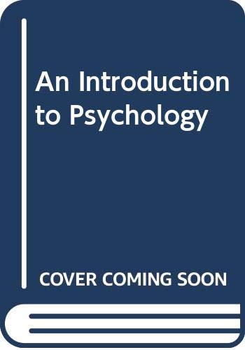 Beispielbild fr An Introduction to Psychology (Classics in psychology) zum Verkauf von WeSavings LLC