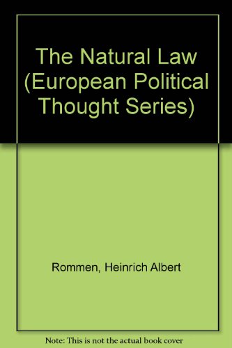 9780405117329: The Natural Law (European Political Thought Series)