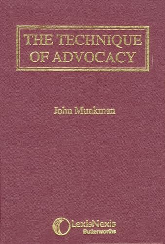 Imagen de archivo de Munkman: The Technique of Advocacy a la venta por Revaluation Books