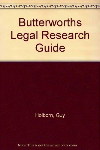 9780406005960: Butterworths Legal Research Guide