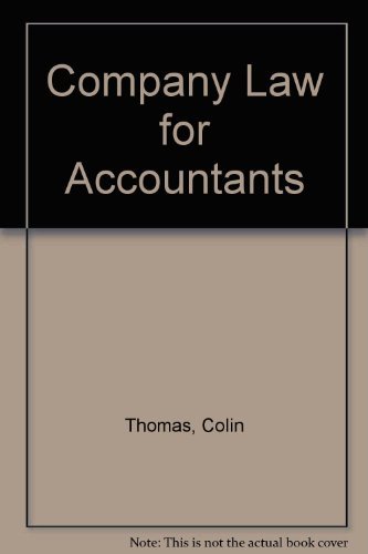 Beispielbild fr Company Law for Accountants zum Verkauf von AwesomeBooks