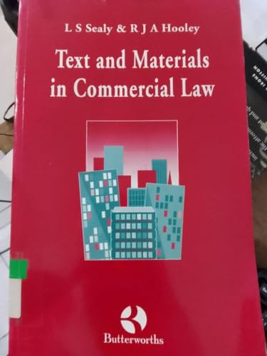 Imagen de archivo de Cases and Materials in Commercial Law: Text and Materials a la venta por MusicMagpie