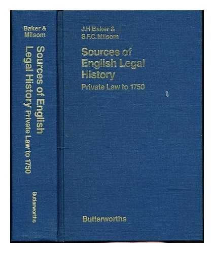 Beispielbild fr Sources of English Legal History: Private Law to 1750 zum Verkauf von Anybook.com
