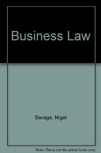 Beispielbild fr Business Law zum Verkauf von AwesomeBooks