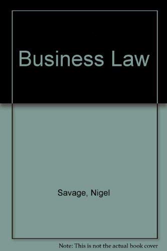 Stock image for Business Law for sale by AwesomeBooks
